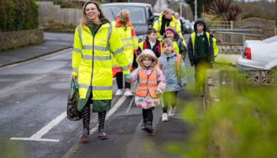 Devon school expands successful walking bus with new route
