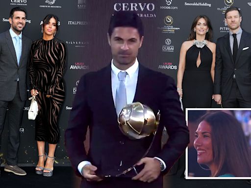 Arteta, Alonso, Fabregas and their stunning Wags light up Globe Soccer Awards
