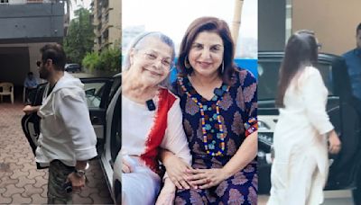 Menka Irani passes away: Rani Mukerji, Sanjay Kapoor and more reach Farah Khan’s house to pay their last respects