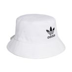 Adidas 漁夫帽 Adicolor Bucket Hat 男女款 白 帽子 刺繡 三葉草 愛迪達 FQ4641