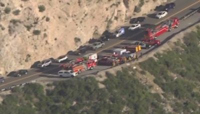 Person rescued after car goes 500 ft. over cliff on Angeles Crest Highway