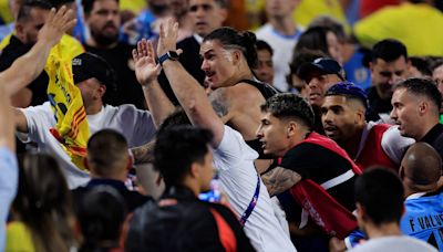 Darwin Nunez faces a ban as CONMEBOL open investigation after Liverpool star is seen throwing punches in brawl with Colombia fans after Uruguay crash out of Copa America | Goal.com Tanzania