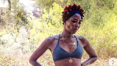 Naomi Campbell, 54, shows off her impressive yoga skills on Ibiza trip