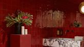 Red Is the Biggest Bathroom Color of 2024, According to Designers