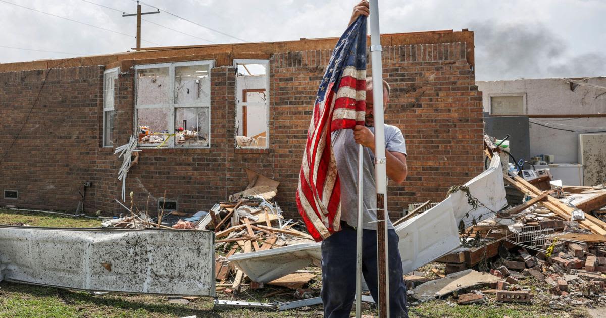 Photos: Search through damage underway after storms hit Barnsdall