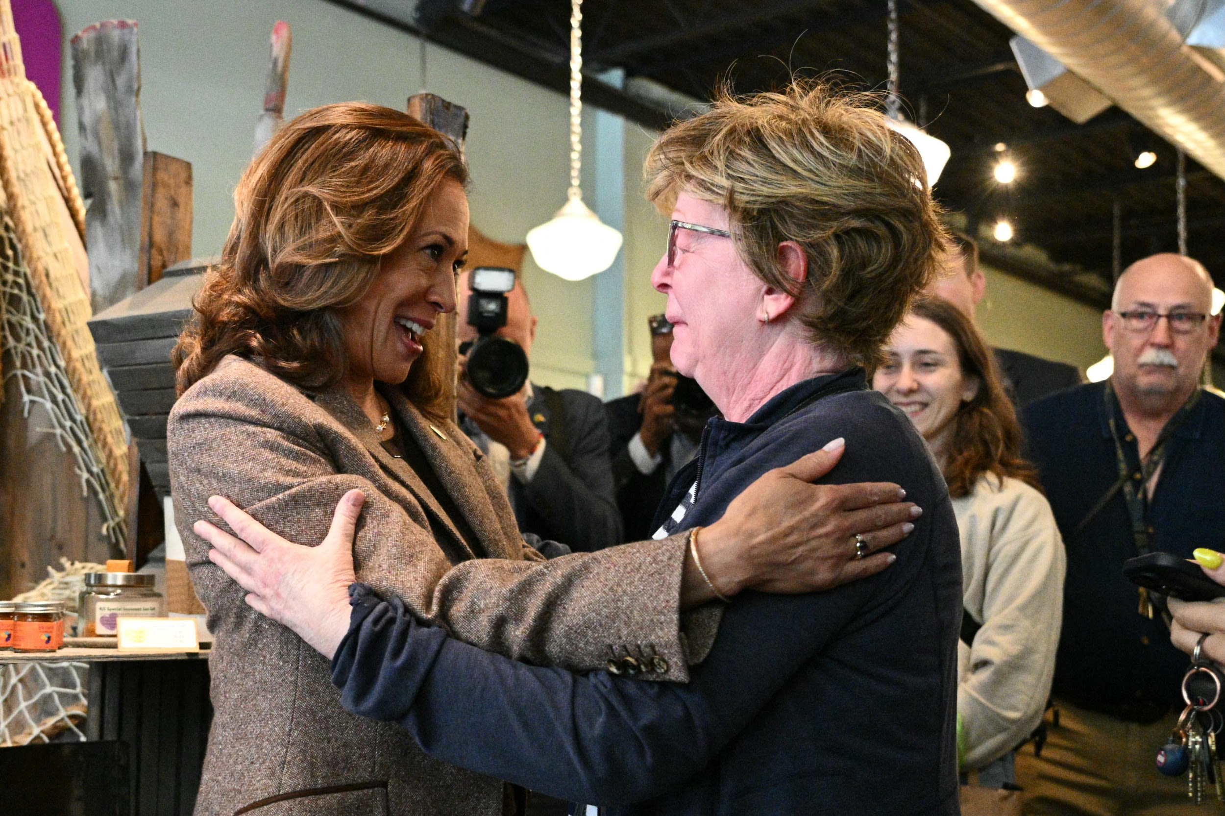 Video of Kamala Harris embracing crying woman takes off online