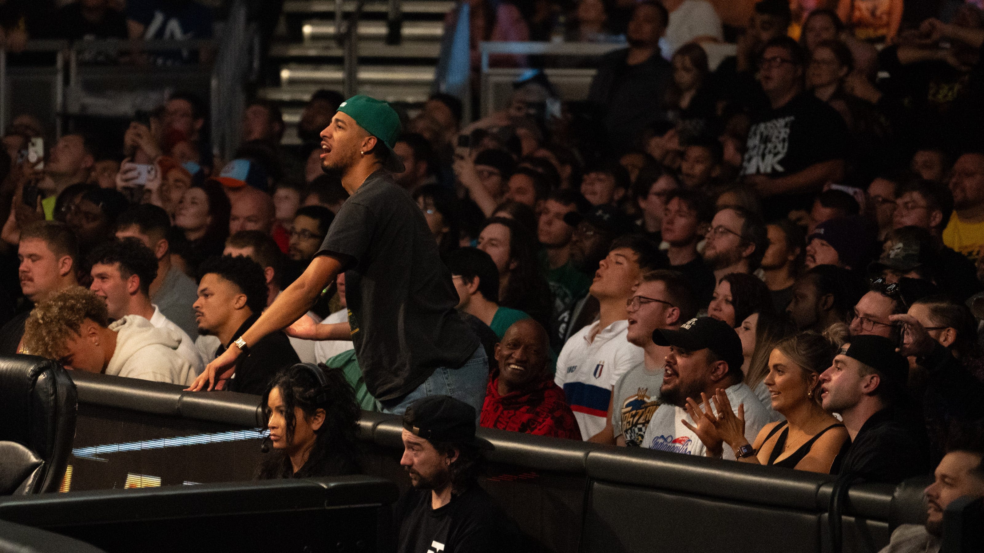 Tyrese Haliburton helps Logan Paul on WWE Smackdown, stares down Jalen Brunson at MSG