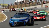 The NASCAR Le Mans Stock Car Looks Massive Compared to European Racers During Testing