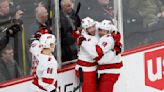 Stefan Noesen gets winning goal off his face as Hurricanes beats Wild 3-2