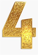 Clipart Numbers Four - Gold Number 4 Png , Free Transparent Clipart ...