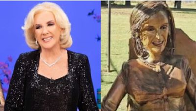 Vandalizaron la escultura que hicieron en honor a Mirtha Legrand en Villa Cañás: las fotos