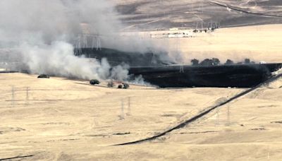 Crews battling fire near Livermore off Patterson Pass Road