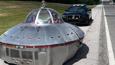 Oklahoma State Police traffic stop is a close encounter with a flying saucer