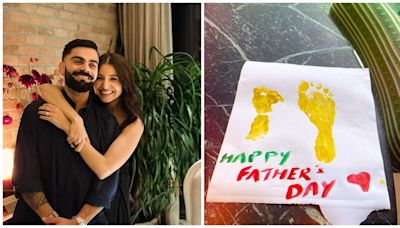 Anushka Sharma shares adorable Father’s Day 2024 card for new dad Virat Kohli; fans ask 'is that Akaay's footprint'