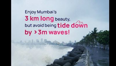 Mumbai police urges caution near Marine Drive with clever post amid heavy rainfall