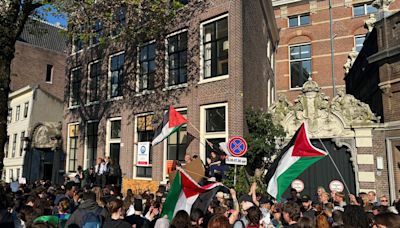 Police break up another protest by pro-Palestinian activists at the University of Amsterdam