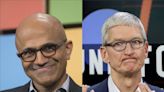 Apple is now worth $540 billion less than Microsoft — a Tesla-sized gap