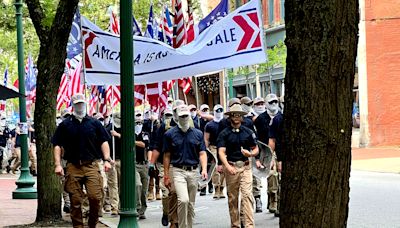 White Supremacist Group Marches Though Downtown Charleston Saturday - West Virginia Public Broadcasting