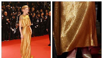 Cate Blanchett Glitters in Gold Dress and Satin Pumps for ‘Rumours’ Red Carpet Premiere at Cannes Film Festival 2024