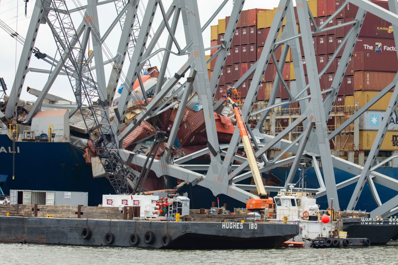 Crews prepare for controlled demolition as cleanup continues at bridge collapse site