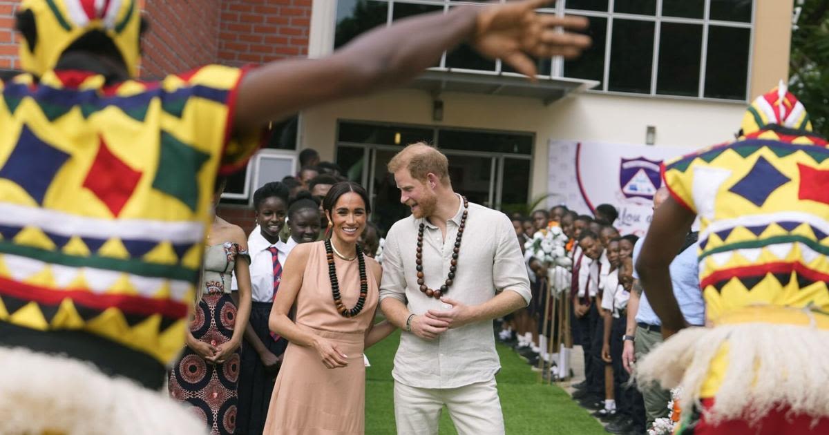 Mixing games and education, Prince Harry and Meghan arrive in Nigeria to promote mental health