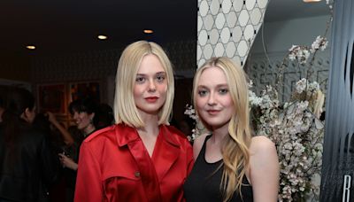 Elle and Dakota Fanning Are the Most Glamorous Sisters in Contrasting Party Looks