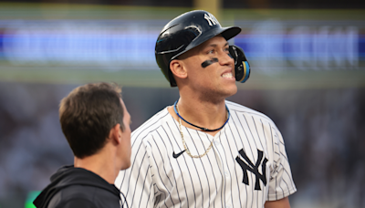 Aaron Judge injury: Yankees slugger out of the lineup Wednesday after getting hit by pitch on the hand