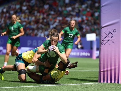 Ireland face nervous wait in women’s rugby sevens after gutsy defeat to Australia sees them finish third in pool