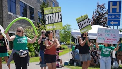 Striking Providence nurses, locked out for 2 more days, extend picket