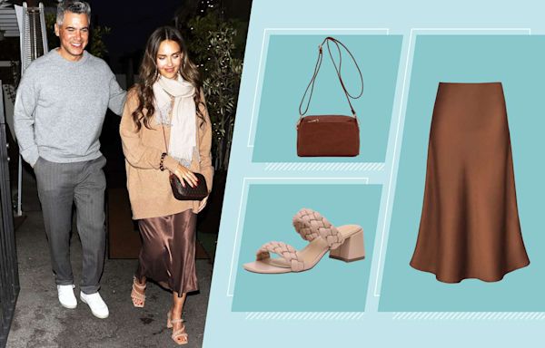 Jessica Alba Paired a Satin Skirt with the Fuss-Free Bag Style Taking Hollywood by Storm — Get Her Look Under $45