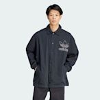 ADIDAS OUTL TREF JKT 三葉草 男襯衫外套-黑白-IU2371