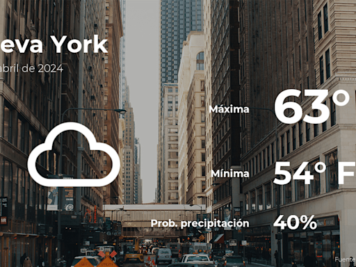 Nueva York: pronóstico del tiempo para este martes 30 de abril - El Diario NY