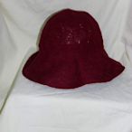 潮流帽子 酒紅色透氣折一邊設計款可折疊收納造型遮陽帽  女款休閒帽 生日禮物 姿字櫃05
