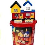 超級小孩ㄉ商場---------450pcs桶裝小顆粒積木組配合本商場多功能遊戲桌椅組