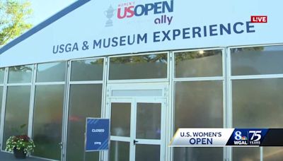 Checking out some of the attractions at the US Women's Open