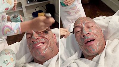 Dwayne Johnson Celebrates Father’s Day with ‘Unicorn Poo’ Facial from Daughters: 'I’ll Take Every Second of This Girl Dad Magic'