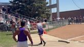 Lincoln Koehn of Kadoka Area competes in Class B Boys Shot Put at the 2024 South Dakota State Track Meet in Sioux Falls