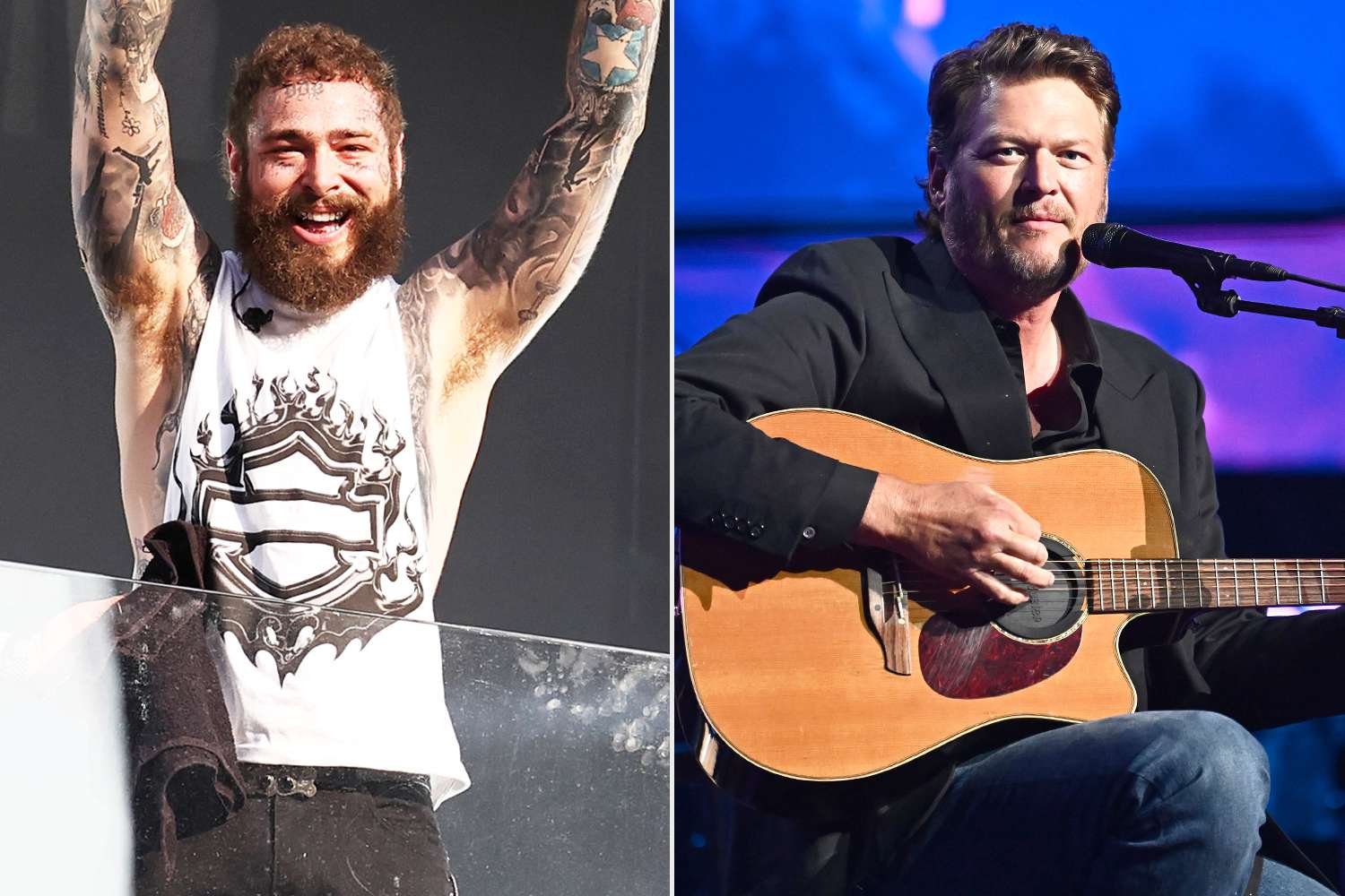 Post Malone Teases Country Collaboration with Blake Shelton — and Gwen Stefani 'Can't Handle' Her Excitement