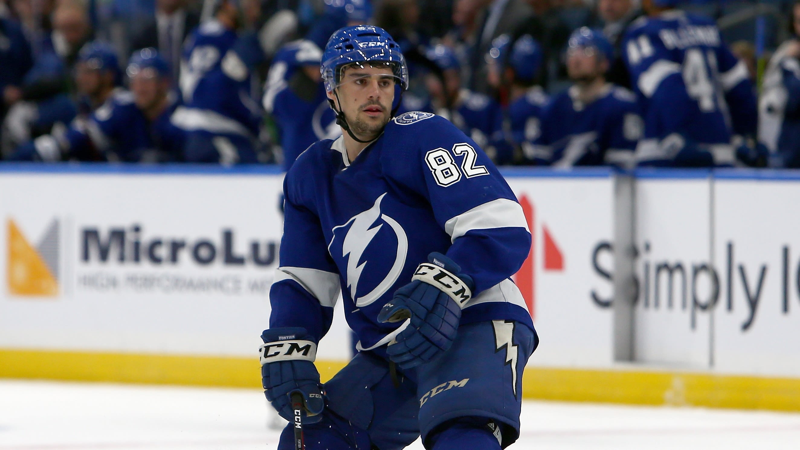 Lightning re-sign forward Gabriel Fortier to two-way deal