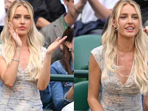 Taylor Fritz’s Girlfriend Morgan Riddle Embraces Delicate Floral Prints in Sundress at Wimbledon for Day 10 Quarter-finals Match