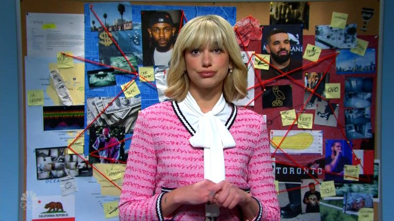 Dua Lipa deep-dives into Drake and Kendrick Lamar ‘beef’ in ‘Saturday Night Live’ sketch | CNN