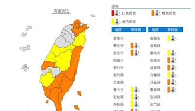 台東吹焚風飆38度！13縣市高溫亮燈 午後雷陣雨熱區曝