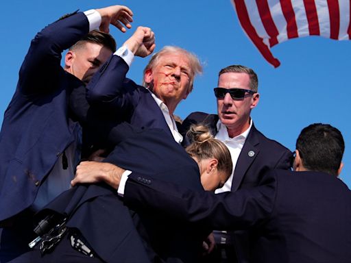 Pictured: Bloody Trump and scary scene after apparent shots Trump’s Pennsylvania rally