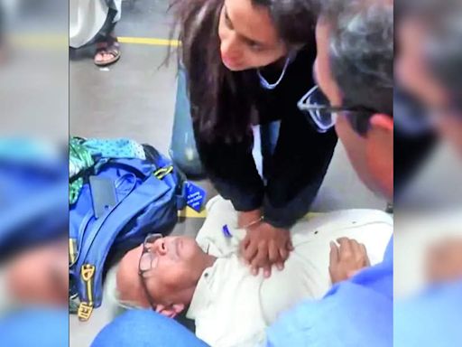 Doctor who saved man from heart attack at Delhi's IGI airport highlights CPR's role | Delhi News - Times of India