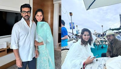 Upasana Kamineni shares glimpses as attends Paris Olympics with husband Ram Charan and family, get drenched in rain