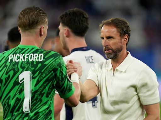 Jordan Pickford and Declan Rice thank departing England boss Gareth Southgate