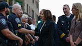 Kamala Harris visits Highland Park shooting site to call for federal assault weapon ban