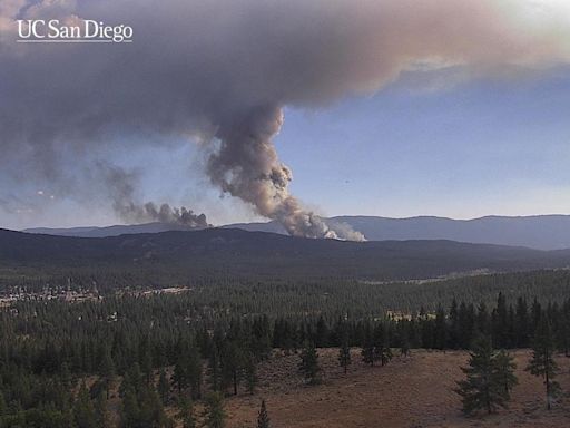 Evacuations underway as 4 suspected lightning-sparked fires burn in Plumas County