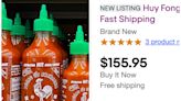 If you're craving Sriracha, some sellers on eBay and Amazon are charging $100 and up due to the chili pepper shortage