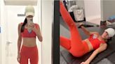 Jessica Mulroney shares 'killer' ab and arm exercises in vibrant red workout set